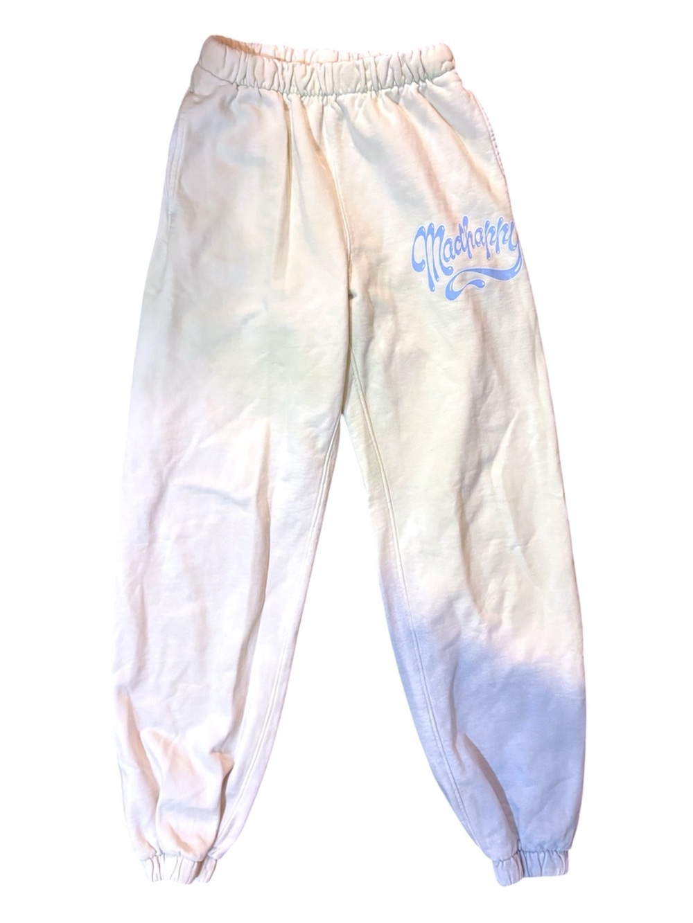 Madhappy RARE Women’s Ombre Cream-to-Blue Tie-Dye Joggers Size Small Like New!